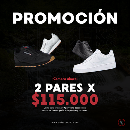 Promo Force One & Reebok – 2 pares por $115.000